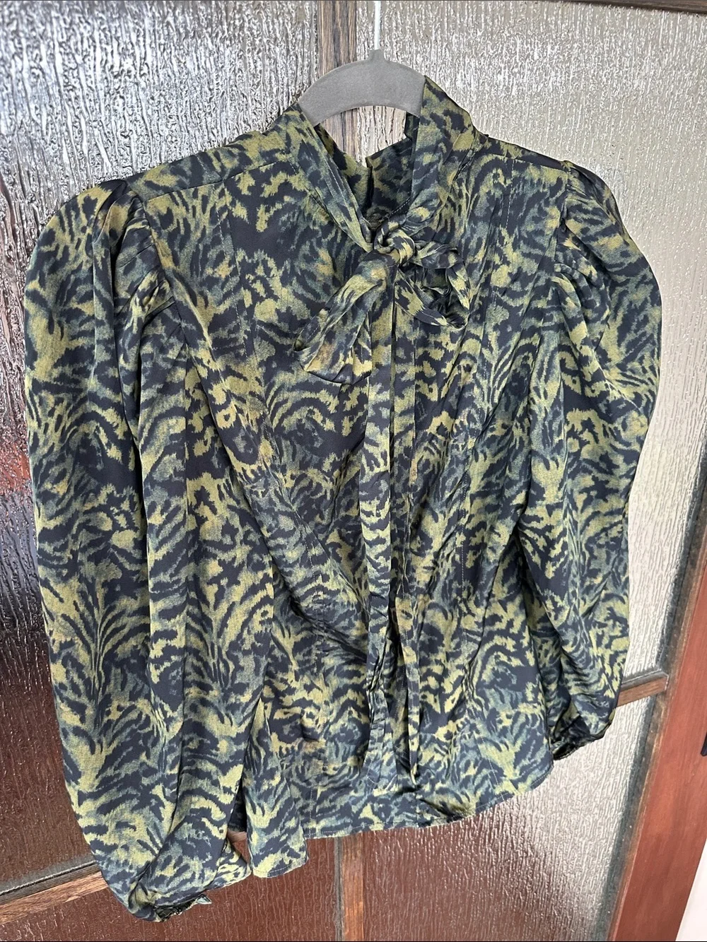 Ulla Johnson Giorgia Silk Neck Tie Blouse Size 14.